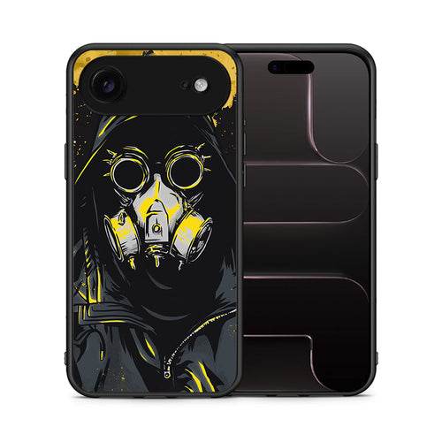 Θήκη iPhone 17 Air Mask PopArt από τη Smartfits με σχέδιο στο πίσω μέρος και μαύρο περίβλημα | iPhone 17 Air Mask PopArt case with colorful back and black bezels