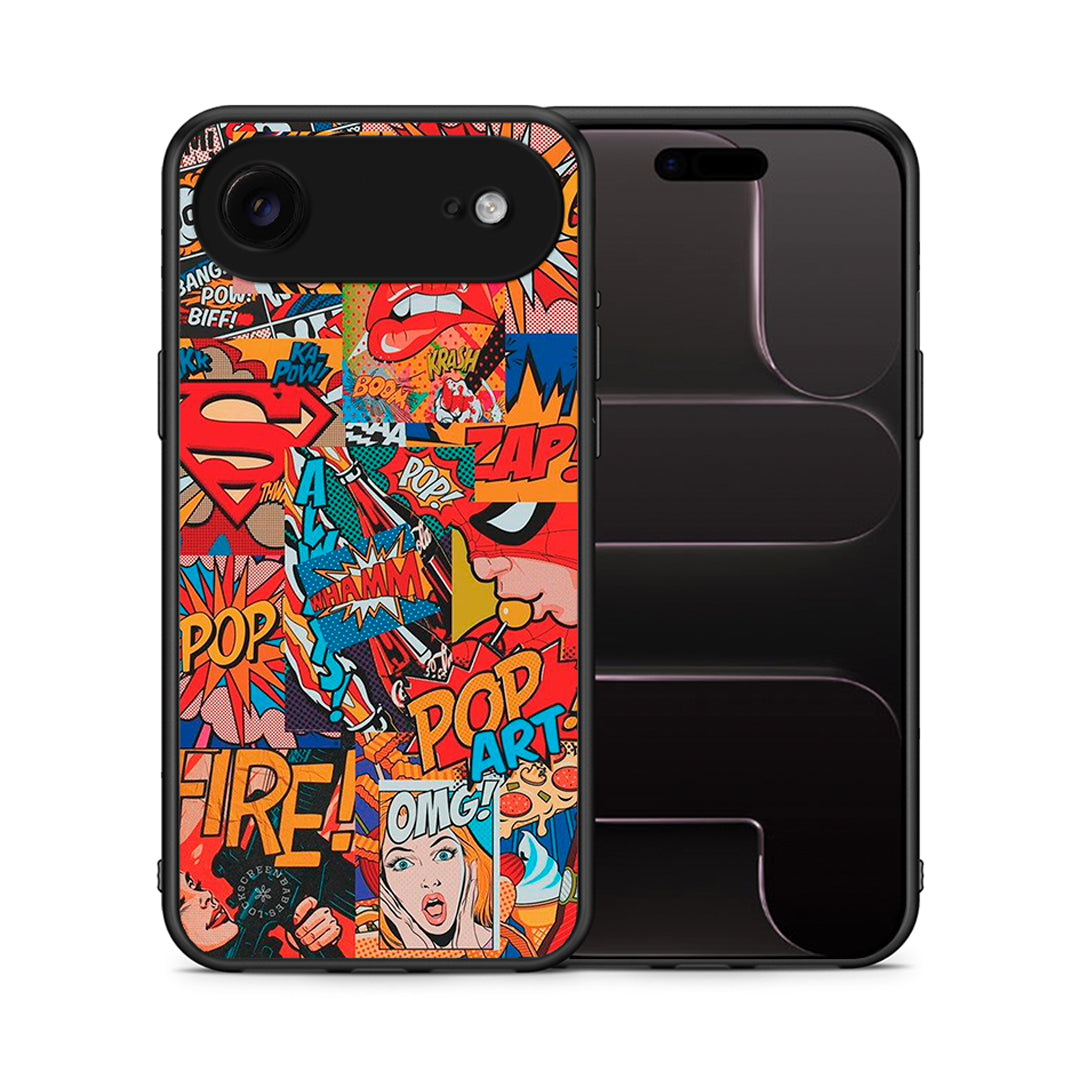Θήκη iPhone 17 Air PopArt OMG από τη Smartfits με σχέδιο στο πίσω μέρος και μαύρο περίβλημα | iPhone 17 Air PopArt OMG case with colorful back and black bezels