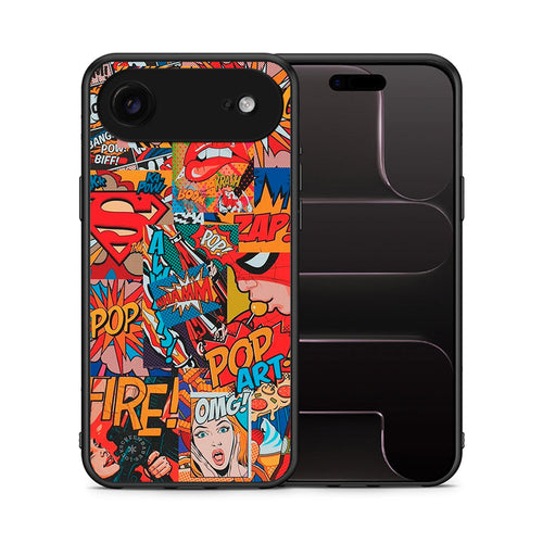 Θήκη iPhone 17 Air PopArt OMG από τη Smartfits με σχέδιο στο πίσω μέρος και μαύρο περίβλημα | iPhone 17 Air PopArt OMG case with colorful back and black bezels