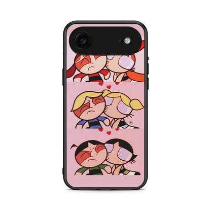 iPhone 17 Air Puff Love Θήκη Αγίου Βαλεντίνου από τη Smartfits με σχέδιο στο πίσω μέρος και μαύρο περίβλημα | Smartphone case with colorful back and black bezels by Smartfits