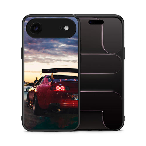 Θήκη iPhone 17 Air Racing Supra από τη Smartfits με σχέδιο στο πίσω μέρος και μαύρο περίβλημα | iPhone 17 Air Racing Supra case with colorful back and black bezels