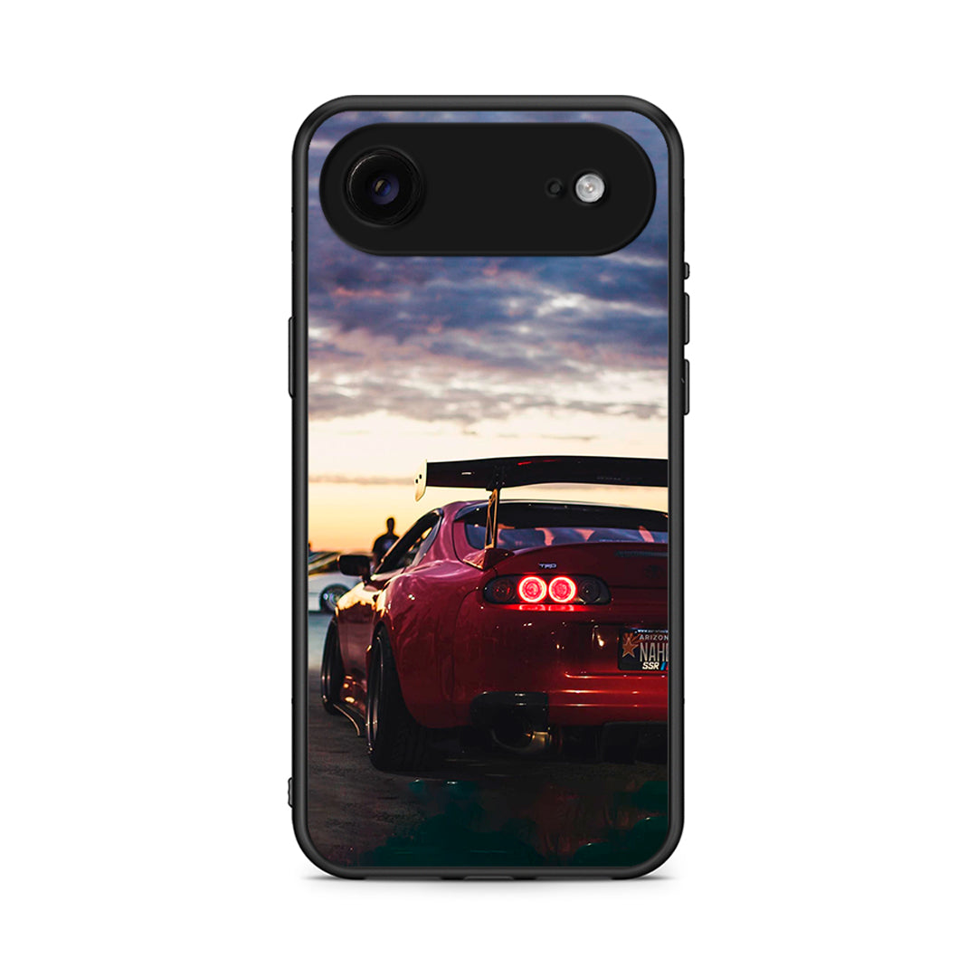 iPhone 17 Air Racing Supra θήκη από τη Smartfits με σχέδιο στο πίσω μέρος και μαύρο περίβλημα | Smartphone case with colorful back and black bezels by Smartfits