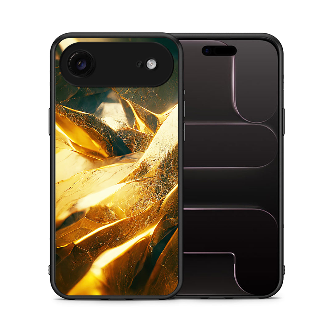 Θήκη iPhone 17 Air Real Gold από τη Smartfits με σχέδιο στο πίσω μέρος και μαύρο περίβλημα | iPhone 17 Air Real Gold case with colorful back and black bezels