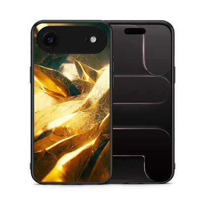 Θήκη iPhone 17 Air Real Gold από τη Smartfits με σχέδιο στο πίσω μέρος και μαύρο περίβλημα | iPhone 17 Air Real Gold case with colorful back and black bezels