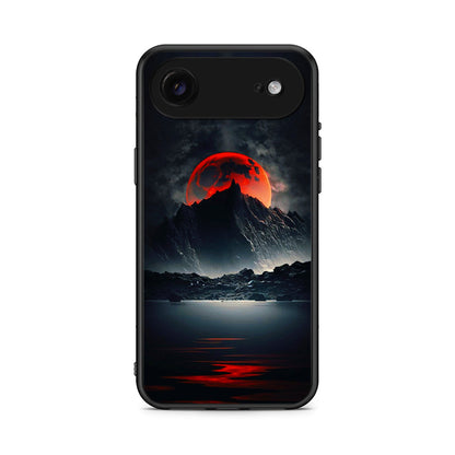 iPhone 17 Air Red Full Moon θήκη από τη Smartfits με σχέδιο στο πίσω μέρος και μαύρο περίβλημα | Smartphone case with colorful back and black bezels by Smartfits