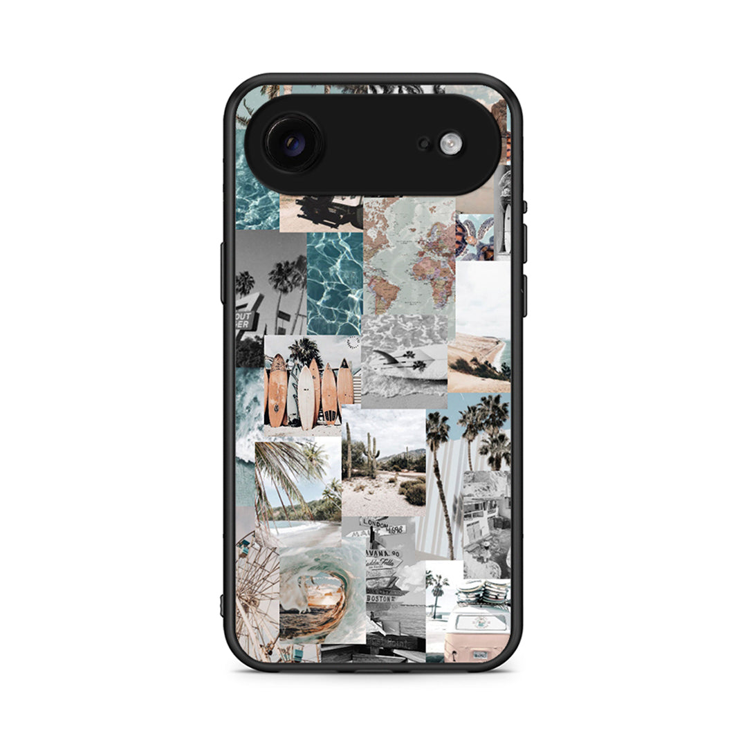 iPhone 17 Air Retro Beach Life Θήκη από τη Smartfits με σχέδιο στο πίσω μέρος και μαύρο περίβλημα | Smartphone case with colorful back and black bezels by Smartfits