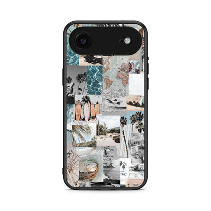 iPhone 17 Air Retro Beach Life Θήκη από τη Smartfits με σχέδιο στο πίσω μέρος και μαύρο περίβλημα | Smartphone case with colorful back and black bezels by Smartfits