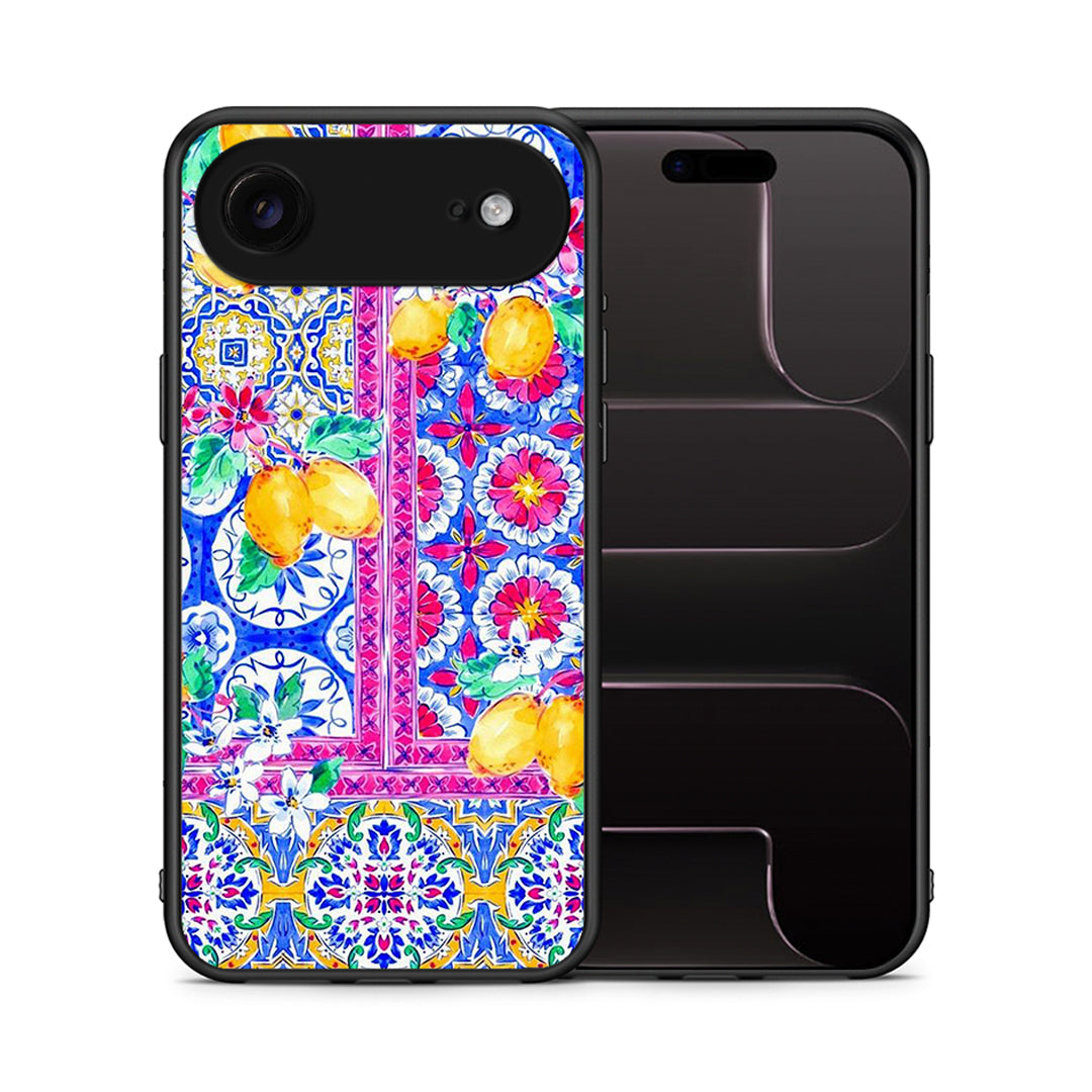 Θήκη iPhone 17 Air Retro Spring από τη Smartfits με σχέδιο στο πίσω μέρος και μαύρο περίβλημα | iPhone 17 Air Retro Spring case with colorful back and black bezels