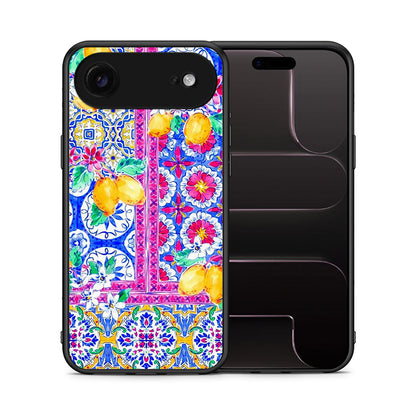 Θήκη iPhone 17 Air Retro Spring από τη Smartfits με σχέδιο στο πίσω μέρος και μαύρο περίβλημα | iPhone 17 Air Retro Spring case with colorful back and black bezels