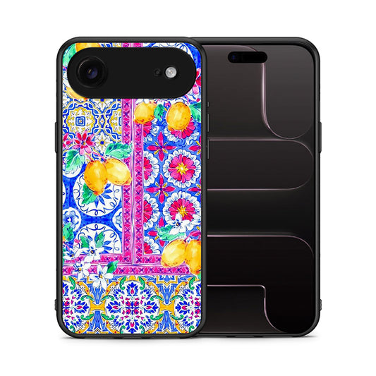 Θήκη iPhone 17 Air Retro Spring από τη Smartfits με σχέδιο στο πίσω μέρος και μαύρο περίβλημα | iPhone 17 Air Retro Spring case with colorful back and black bezels