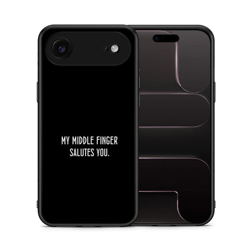 Θήκη iPhone 17 Air Salute από τη Smartfits με σχέδιο στο πίσω μέρος και μαύρο περίβλημα | iPhone 17 Air Salute case with colorful back and black bezels