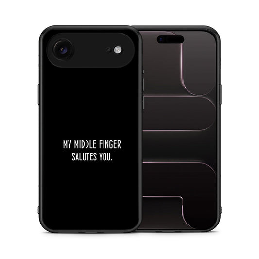 Θήκη iPhone 17 Air Salute από τη Smartfits με σχέδιο στο πίσω μέρος και μαύρο περίβλημα | iPhone 17 Air Salute case with colorful back and black bezels