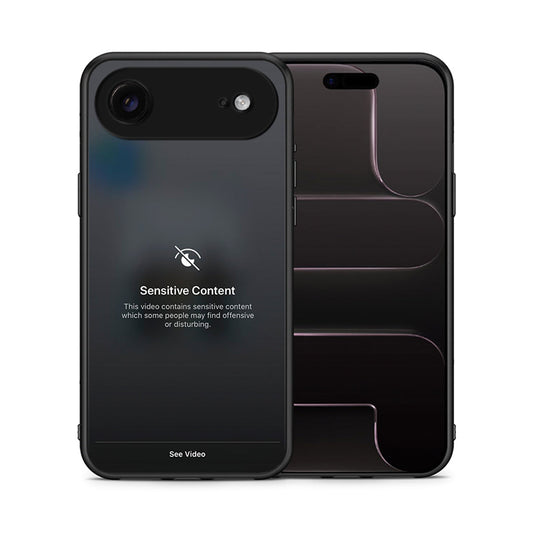 Θήκη iPhone 17 Air Sensitive Content από τη Smartfits με σχέδιο στο πίσω μέρος και μαύρο περίβλημα | iPhone 17 Air Sensitive Content case with colorful back and black bezels