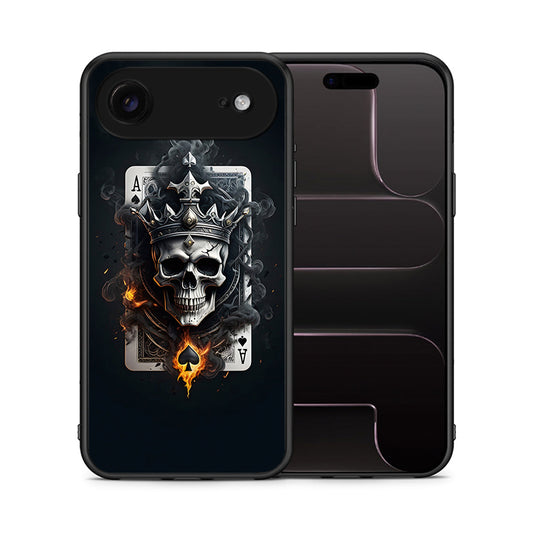 Θήκη iPhone 17 Air Skull King Ace από τη Smartfits με σχέδιο στο πίσω μέρος και μαύρο περίβλημα | iPhone 17 Air Skull King Ace case with colorful back and black bezels