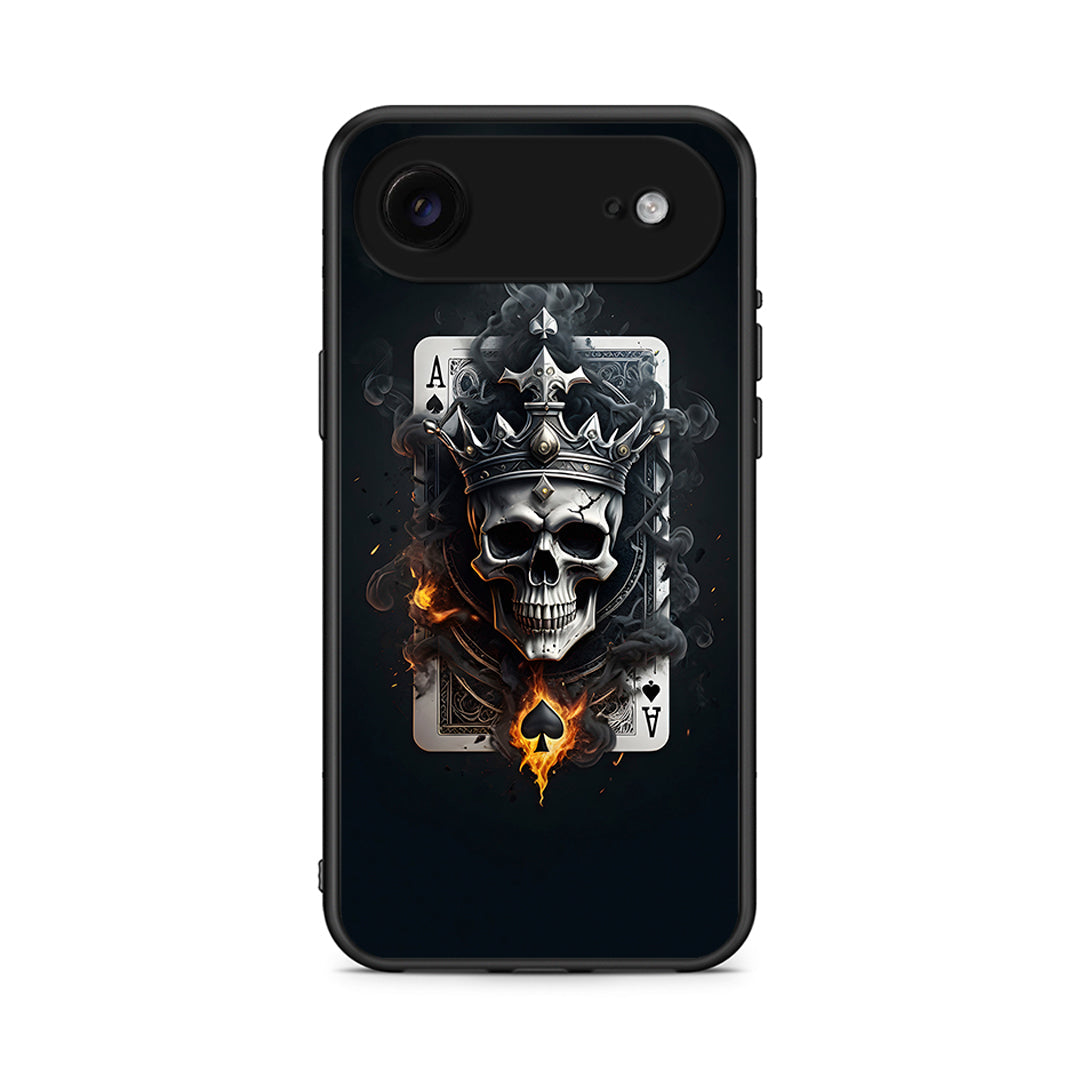 iPhone 17 Air Skull King Ace θήκη από τη Smartfits με σχέδιο στο πίσω μέρος και μαύρο περίβλημα | Smartphone case with colorful back and black bezels by Smartfits