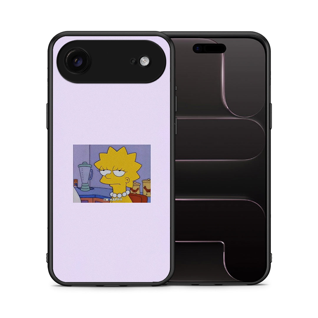 Θήκη iPhone 17 Air So Happy από τη Smartfits με σχέδιο στο πίσω μέρος και μαύρο περίβλημα | iPhone 17 Air So Happy case with colorful back and black bezels