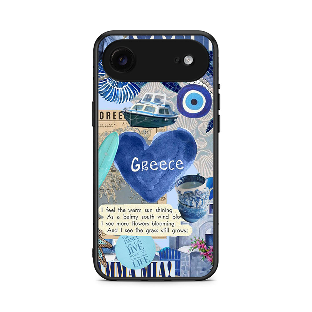 iPhone 17 Air Summer In Greece Θήκη από τη Smartfits με σχέδιο στο πίσω μέρος και μαύρο περίβλημα | Smartphone case with colorful back and black bezels by Smartfits