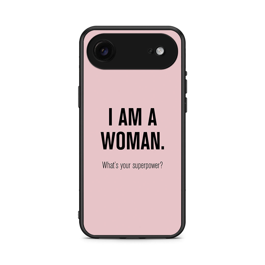 iPhone 17 Air Superpower Woman θήκη από τη Smartfits με σχέδιο στο πίσω μέρος και μαύρο περίβλημα | Smartphone case with colorful back and black bezels by Smartfits