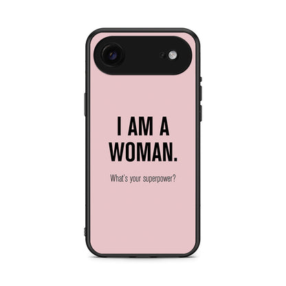 iPhone 17 Air Superpower Woman θήκη από τη Smartfits με σχέδιο στο πίσω μέρος και μαύρο περίβλημα | Smartphone case with colorful back and black bezels by Smartfits