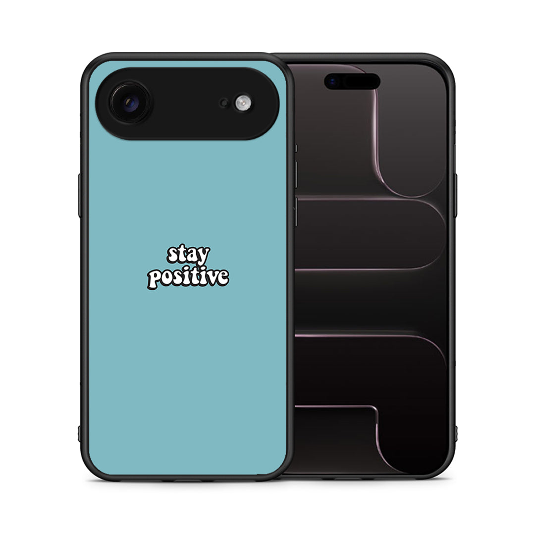 Θήκη iPhone 17 Air Positive Text από τη Smartfits με σχέδιο στο πίσω μέρος και μαύρο περίβλημα | iPhone 17 Air Positive Text case with colorful back and black bezels