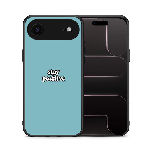 Θήκη iPhone 17 Air Positive Text από τη Smartfits με σχέδιο στο πίσω μέρος και μαύρο περίβλημα | iPhone 17 Air Positive Text case with colorful back and black bezels