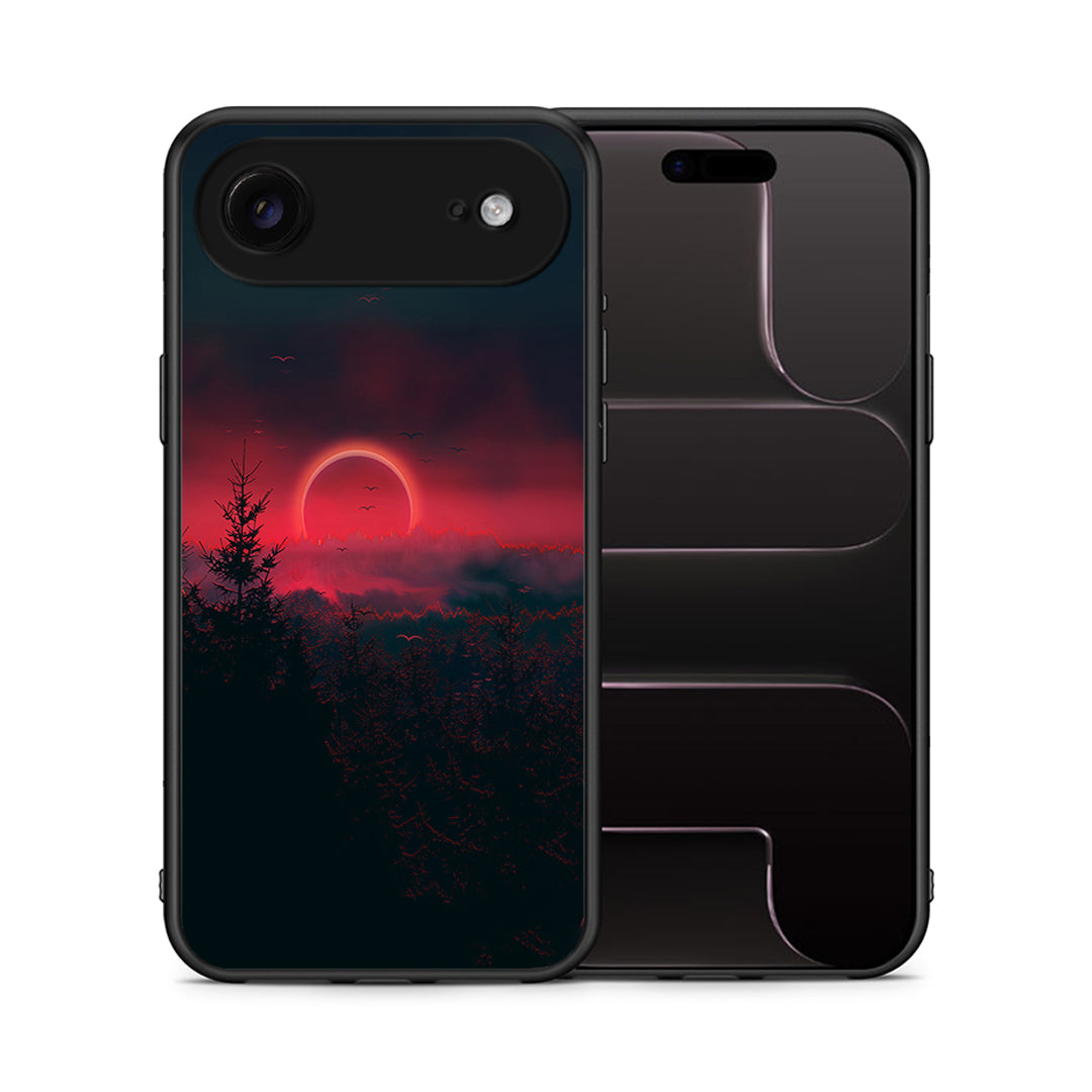 Θήκη iPhone 17 Air Sunset Tropic από τη Smartfits με σχέδιο στο πίσω μέρος και μαύρο περίβλημα | iPhone 17 Air Sunset Tropic case with colorful back and black bezels