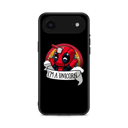 iPhone 17 Air Unicorn Deadpool θήκη από τη Smartfits με σχέδιο στο πίσω μέρος και μαύρο περίβλημα | Smartphone case with colorful back and black bezels by Smartfits