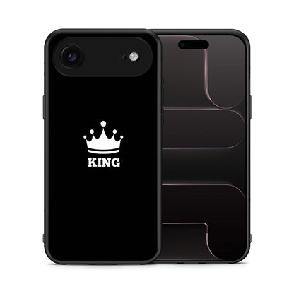 Θήκη iPhone 17 Air King Valentine από τη Smartfits με σχέδιο στο πίσω μέρος και μαύρο περίβλημα | iPhone 17 Air King Valentine case with colorful back and black bezels