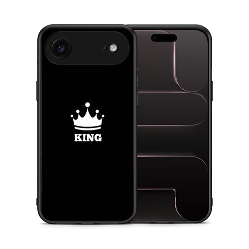 Θήκη iPhone 17 Air King Valentine από τη Smartfits με σχέδιο στο πίσω μέρος και μαύρο περίβλημα | iPhone 17 Air King Valentine case with colorful back and black bezels