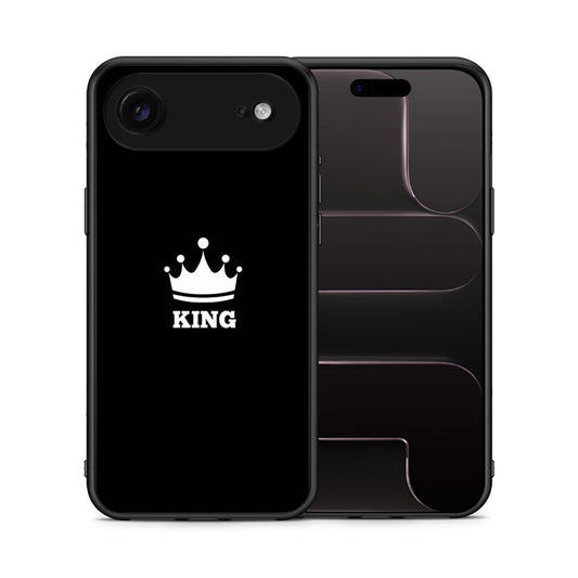 Θήκη iPhone 17 Air King Valentine από τη Smartfits με σχέδιο στο πίσω μέρος και μαύρο περίβλημα | iPhone 17 Air King Valentine case with colorful back and black bezels