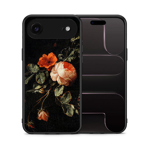 Θήκη iPhone 17 Air Vintage Roses από τη Smartfits με σχέδιο στο πίσω μέρος και μαύρο περίβλημα | iPhone 17 Air Vintage Roses case with colorful back and black bezels