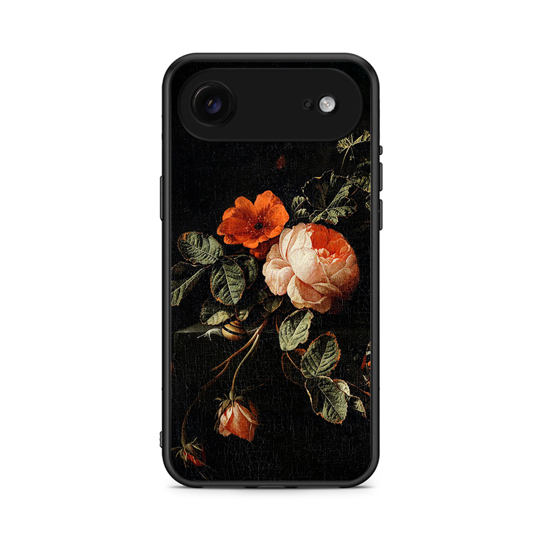 iPhone 17 Air Vintage Roses θήκη από τη Smartfits με σχέδιο στο πίσω μέρος και μαύρο περίβλημα | Smartphone case with colorful back and black bezels by Smartfits