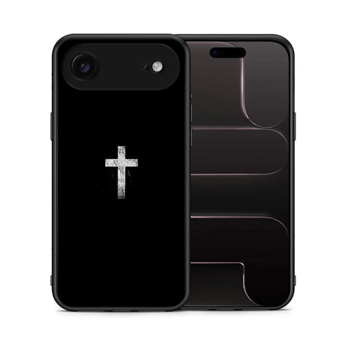 Θήκη iPhone 17 Air White Cross από τη Smartfits με σχέδιο στο πίσω μέρος και μαύρο περίβλημα | iPhone 17 Air White Cross case with colorful back and black bezels