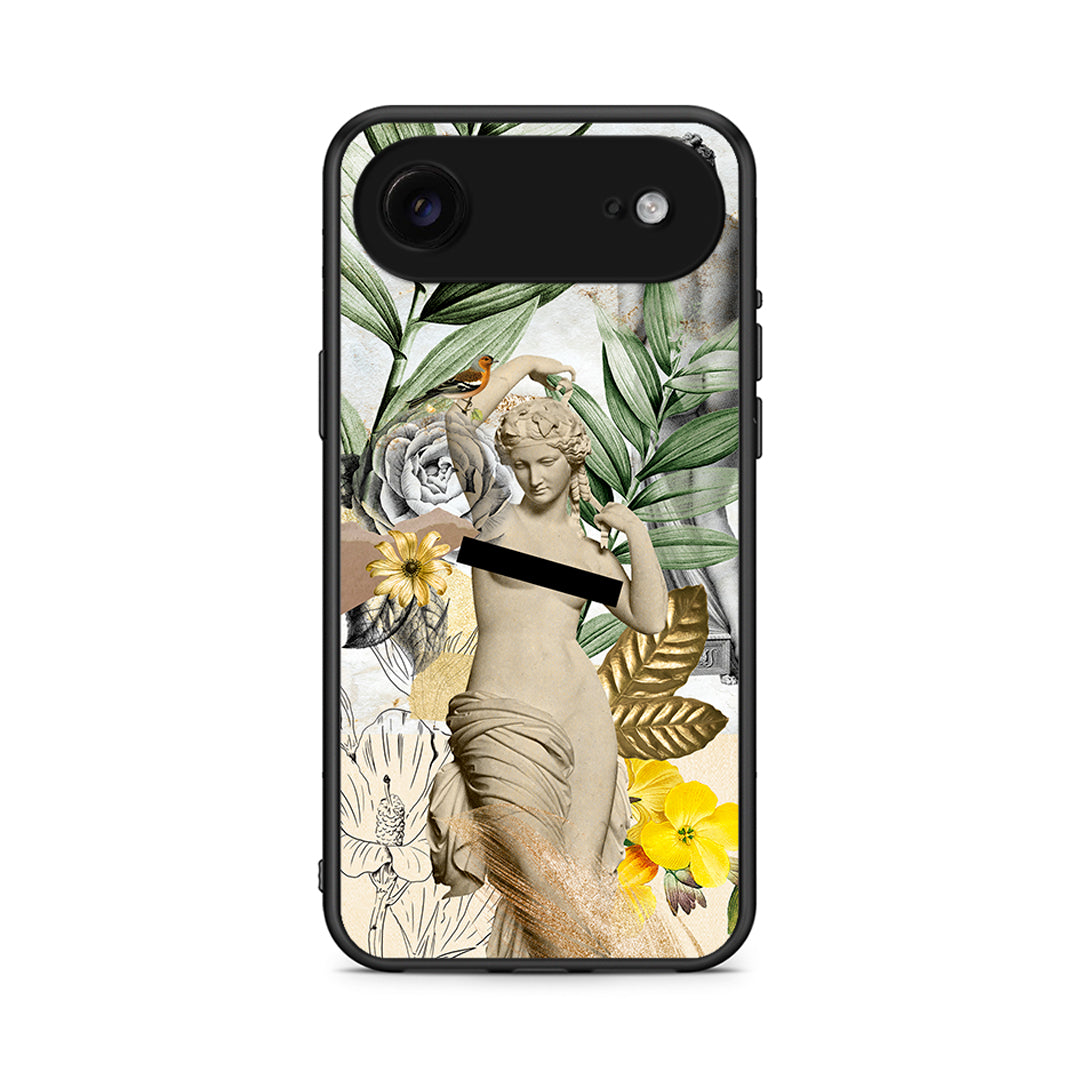 iPhone 17 Air Woman Statue θήκη από τη Smartfits με σχέδιο στο πίσω μέρος και μαύρο περίβλημα | Smartphone case with colorful back and black bezels by Smartfits