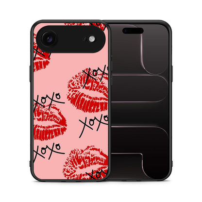 Θήκη iPhone 17 Air XOXO Lips από τη Smartfits με σχέδιο στο πίσω μέρος και μαύρο περίβλημα | iPhone 17 Air XOXO Lips case with colorful back and black bezels
