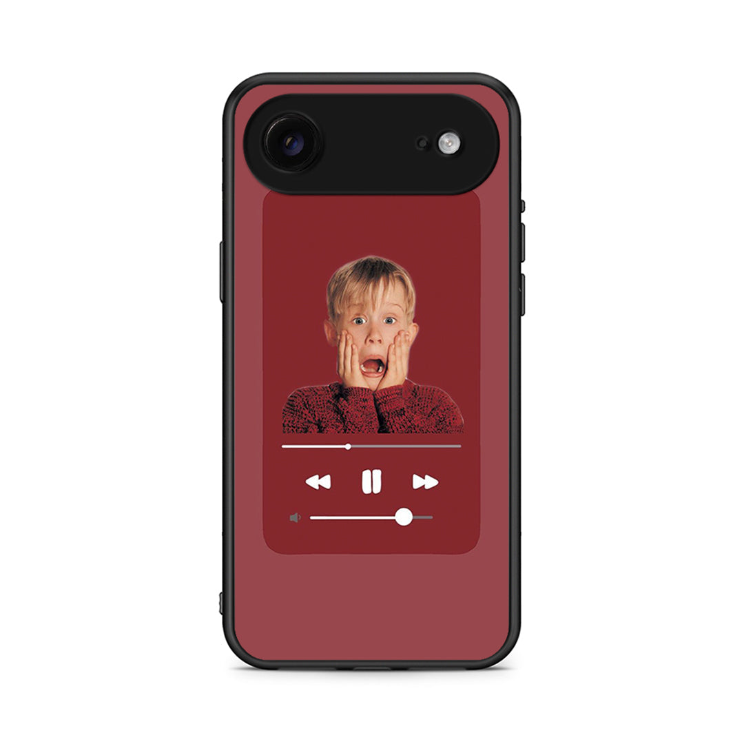 iPhone 17 Air Xmas Alone Music θήκη από τη Smartfits με σχέδιο στο πίσω μέρος και μαύρο περίβλημα | Smartphone case with colorful back and black bezels by Smartfits