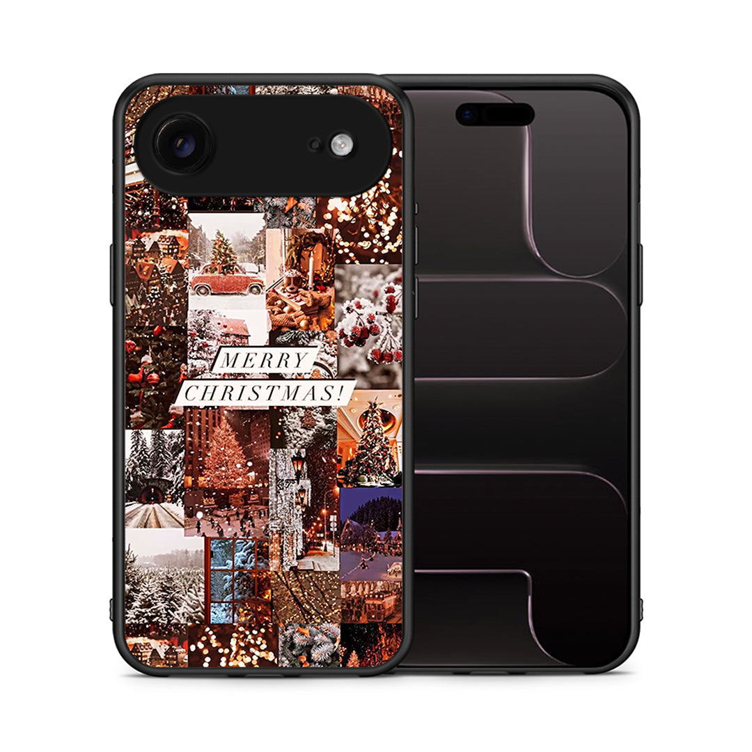 Θήκη iPhone 17 Air Xmas Collage από τη Smartfits με σχέδιο στο πίσω μέρος και μαύρο περίβλημα | iPhone 17 Air Xmas Collage case with colorful back and black bezels