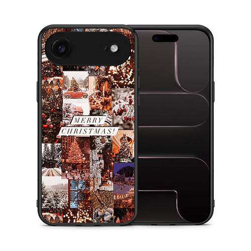 Θήκη iPhone 17 Air Xmas Collage από τη Smartfits με σχέδιο στο πίσω μέρος και μαύρο περίβλημα | iPhone 17 Air Xmas Collage case with colorful back and black bezels