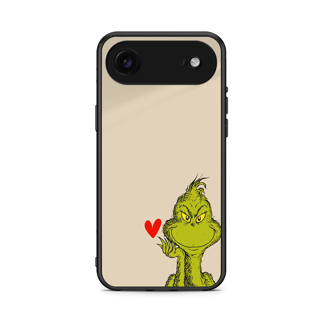 iPhone 17 Air Xmas Grinch θήκη από τη Smartfits με σχέδιο στο πίσω μέρος και μαύρο περίβλημα | Smartphone case with colorful back and black bezels by Smartfits