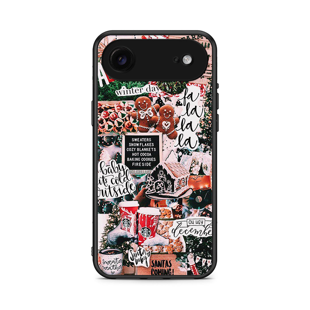iPhone 17 Air Xmas Habbits θήκη από τη Smartfits με σχέδιο στο πίσω μέρος και μαύρο περίβλημα | Smartphone case with colorful back and black bezels by Smartfits