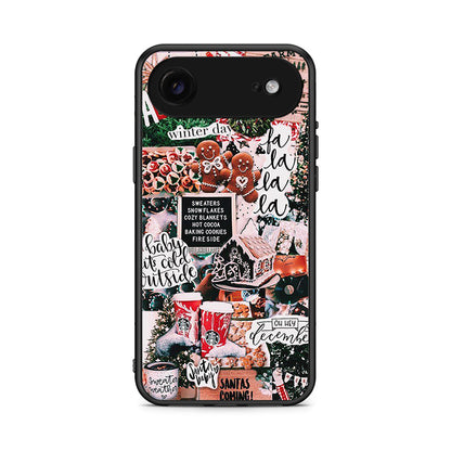 iPhone 17 Air Xmas Habbits θήκη από τη Smartfits με σχέδιο στο πίσω μέρος και μαύρο περίβλημα | Smartphone case with colorful back and black bezels by Smartfits