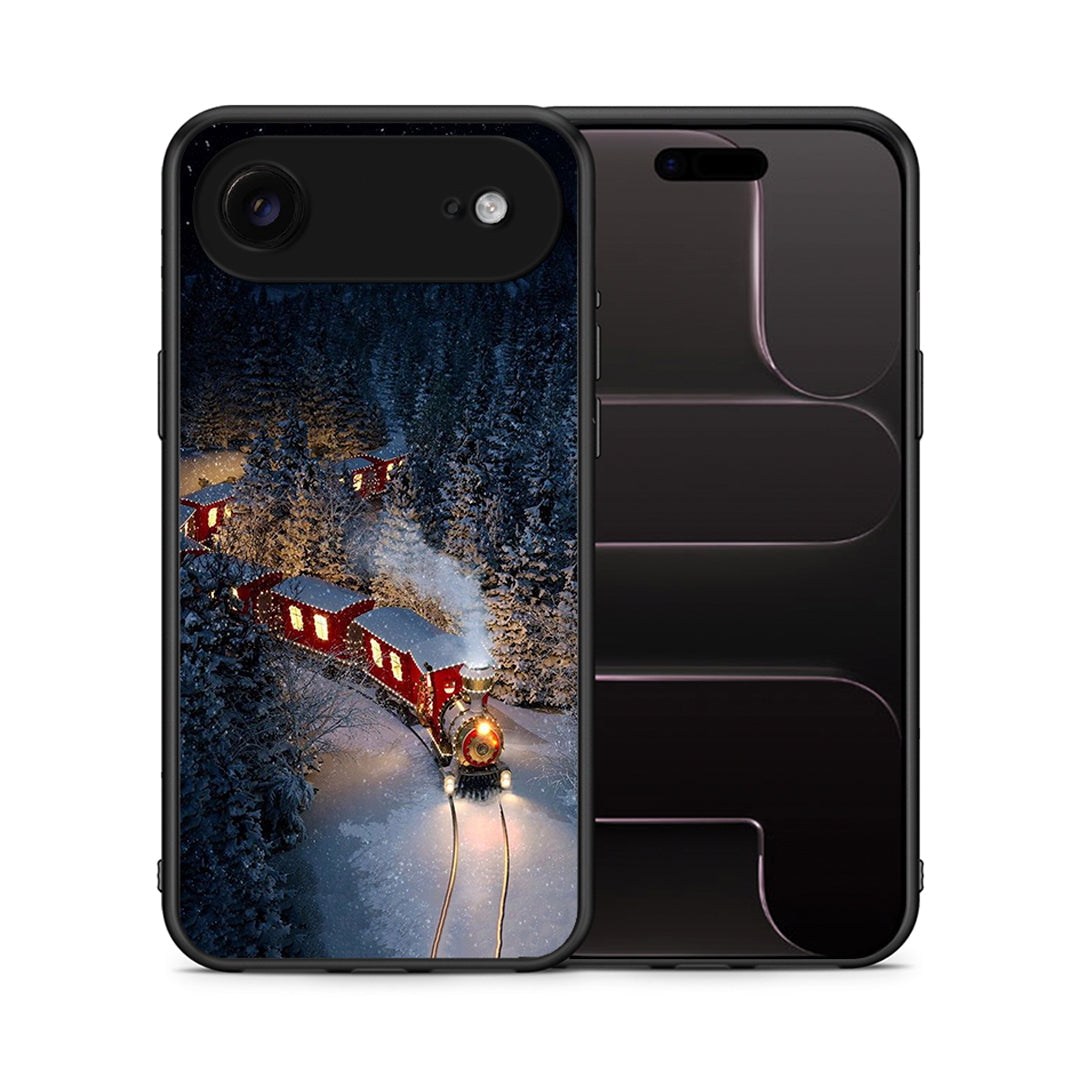 Θήκη iPhone 17 Air Xmas Train από τη Smartfits με σχέδιο στο πίσω μέρος και μαύρο περίβλημα | iPhone 17 Air Xmas Train case with colorful back and black bezels