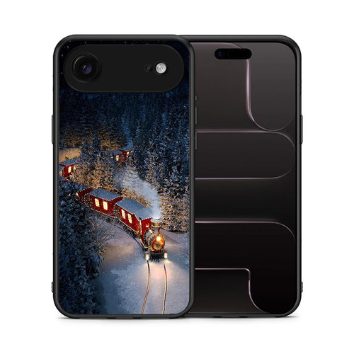 Θήκη iPhone 17 Air Xmas Train από τη Smartfits με σχέδιο στο πίσω μέρος και μαύρο περίβλημα | iPhone 17 Air Xmas Train case with colorful back and black bezels