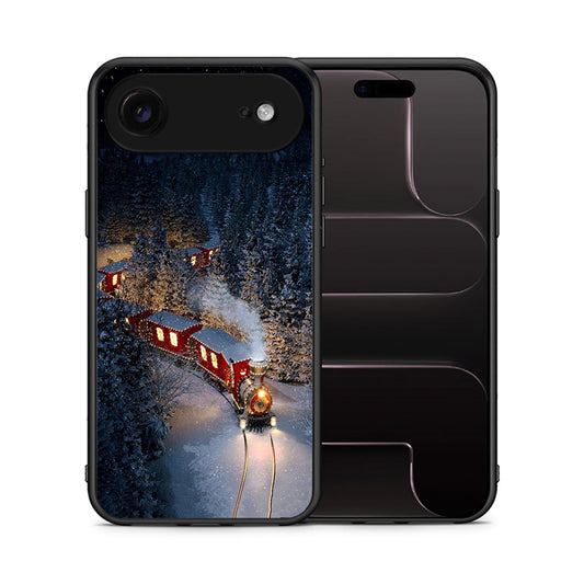Θήκη iPhone 17 Air Xmas Train από τη Smartfits με σχέδιο στο πίσω μέρος και μαύρο περίβλημα | iPhone 17 Air Xmas Train case with colorful back and black bezels