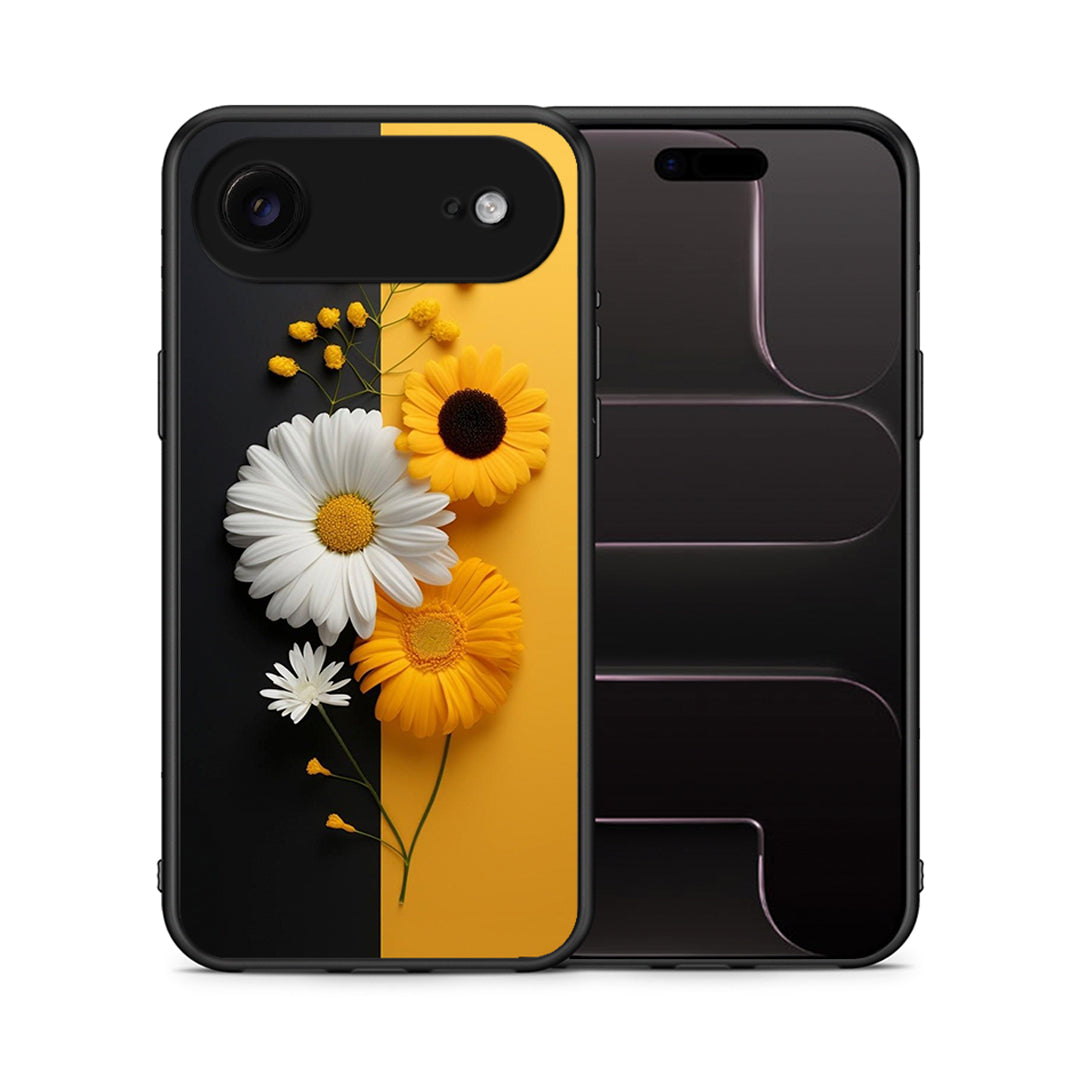 Θήκη iPhone 17 Air Yellow Daisies από τη Smartfits με σχέδιο στο πίσω μέρος και μαύρο περίβλημα | iPhone 17 Air Yellow Daisies case with colorful back and black bezels