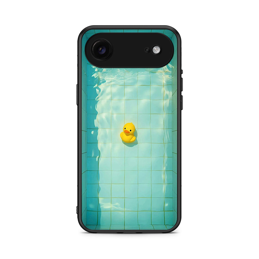 iPhone 17 Air Yellow Duck θήκη από τη Smartfits με σχέδιο στο πίσω μέρος και μαύρο περίβλημα | Smartphone case with colorful back and black bezels by Smartfits