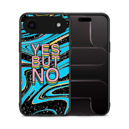 Θήκη iPhone 17 Air Yes But No από τη Smartfits με σχέδιο στο πίσω μέρος και μαύρο περίβλημα | iPhone 17 Air Yes But No case with colorful back and black bezels