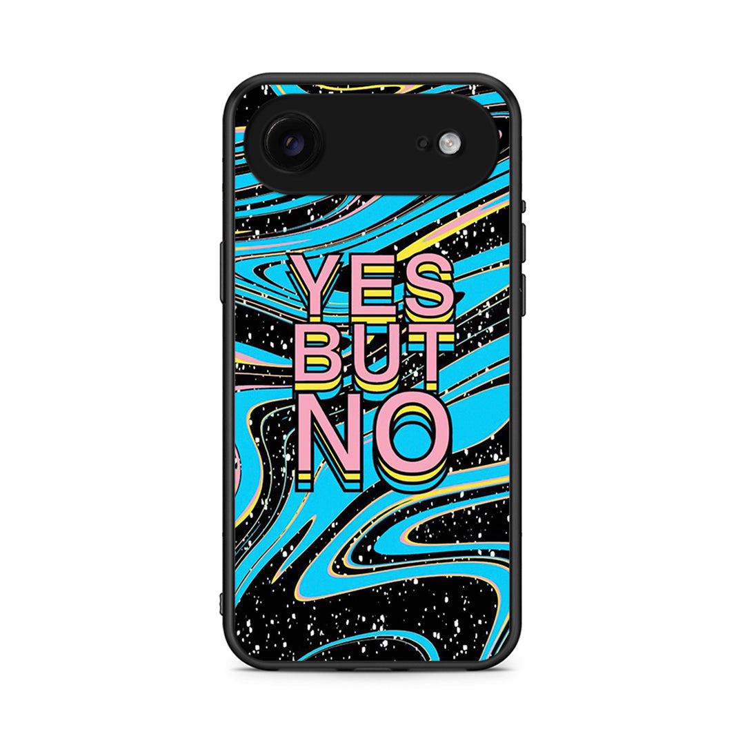 iPhone 17 Air Yes But No θήκη από τη Smartfits με σχέδιο στο πίσω μέρος και μαύρο περίβλημα | Smartphone case with colorful back and black bezels by Smartfits