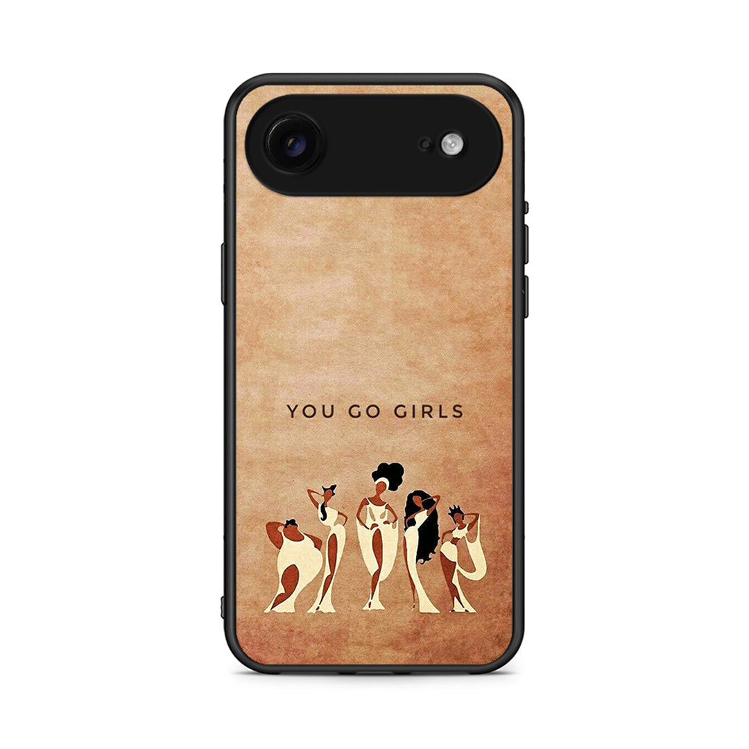 iPhone 17 Air You Go Girl θήκη από τη Smartfits με σχέδιο στο πίσω μέρος και μαύρο περίβλημα | Smartphone case with colorful back and black bezels by Smartfits