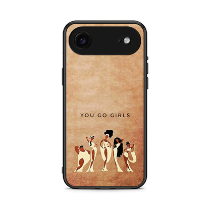 iPhone 17 Air You Go Girl θήκη από τη Smartfits με σχέδιο στο πίσω μέρος και μαύρο περίβλημα | Smartphone case with colorful back and black bezels by Smartfits